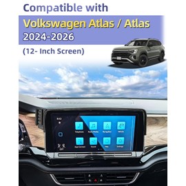 Car Phone Mount for 2024 2025 2026 Volkswagen VW Atlas/Altas Cross Sport Accessories 12-inch Screen Magnetic 15W Fast Wireless Charger Car Phone Mount 360° Rotating Extension Rod Not Affect Vent