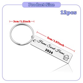 Vadaka 12 Pcs Funny Housewarming Gifts for New Apartment New Home Keychain Set New House Gift Ideas Welcome Home Gifts for Couple Closing Gifts for Home Buyers New Homeowner Gift First Home Gift