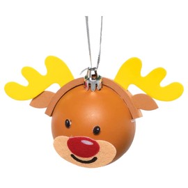 Baker Ross FC176 Christmas Bauble Decoration Craft Set - Pack of 6, Make Your Own Christmas Decorations, Ball Decorations for Children for Crafts and Hanging