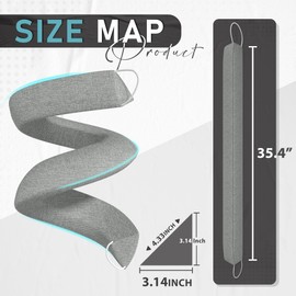 SYIPO Triangle Door Draft Stopper，35.4" New Weighted Under Door Draft Blocker Bottom Door Seal Noise&Air，Interior Sound Proof Door Snake Draft Insulation Stopper | Cool in Summer&Warm in Winter，Gray