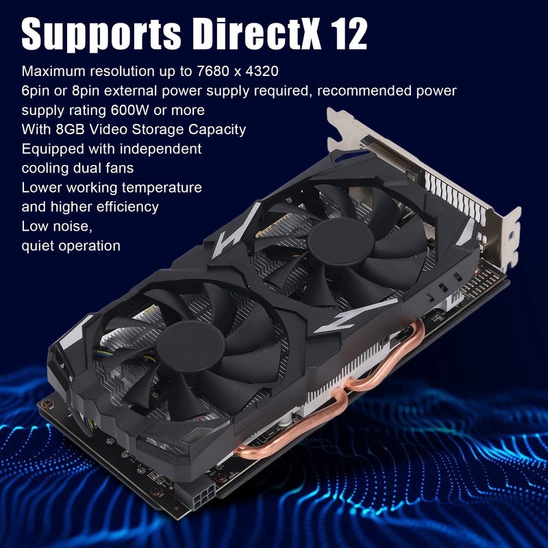 RX580 Game Graphics Card 8GB GDDR5 256BIT Low Noise Desktop