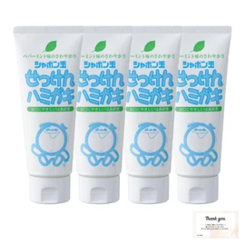 Shabondama Soap, Toothpaste, 4.9 oz (140 g) x 4 Pieces, Includes Bonus
