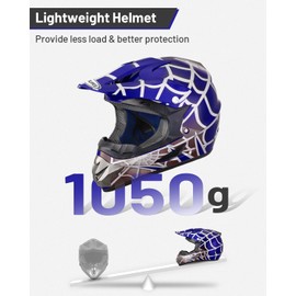 OUMURS DOT Youth Dirt Bike Helmet,Kids ATV Helmets with Gloves Goggles for Youth Boys Girls 5-14 Ages,Four Wheeler Helmet Kids Motocross BMX MX UTV Snowmobile Go Kart Full Riding Racing Skateboard