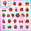 Pack of 50 Red Hearts Strawberry Stickers Car Laptop Phone