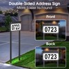 Solar Address Sign, House Numbers for Outside Double Side, 12