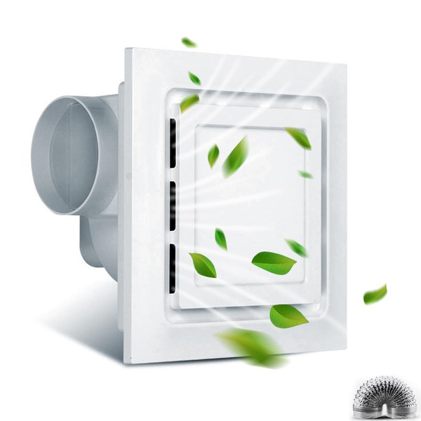 TOYOUSEA Bathroom Exhaust Fan with LED Light 145CMF 2.0 Sones