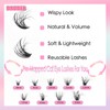 DAODER 40D Cat Eye Lash Clusters Kit, Natural Eyelash Extension