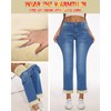 Yewfirm Women Fleece Lined Jeans Women's High Waisted Straight Leg