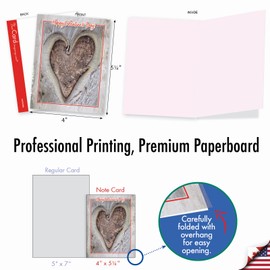 Heartscapes: 10 Assorted Blank Valentine's Day Cards Presenting The World Showing its True Love, with Envelopes. AM6838VDB-B1x10