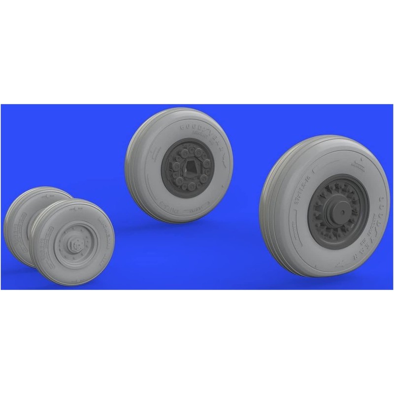 Eduard EDB648290 1:48-F-14A Tomcat Wheels (Tamiya) Brassin kit, Various