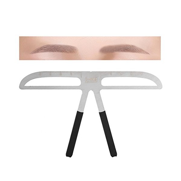 FILFEEL Augenbrauen Lineal, DREI Punkt Positionierung Permanent Make-up Symmetrisches Werkzeug Grooming Stencil Shaper Balance Lineal(#1)