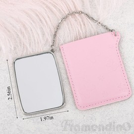 Framendino, 4 Pack Sublimation Rectangle Compact Mirror Blanks with Case for Women Travel