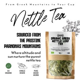 APSOGO Organic Greek Nettle Tea - Loose Leaf Herbal Infusion - Urtica Dioica - Detox & Wellness Support - Eco Pouch - 75g