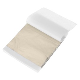 QUARKZMAN 200 Sheets Gold Leaf for Crafts, 14 x 14 cm Imitation Gold Foil Gold Flakes Gold Paper for Acrylic Painting Art Project Craft Furniture Decoration Nails Manicure, Champagne Silver