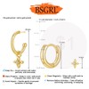 BSGRL Hoop Earrings for Women - 14k Gold Plated Cute
