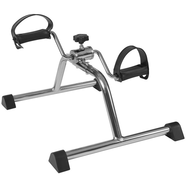 DMI Pedal Exerciser, Portable, Stimulates Circulation and Muscle Strength, Steel, Adjustable Resistance, Pedal Straps, Collapsible