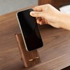 Silver & Style Wooden Smartphone Stand, Tabletop, Walnut, Interior, Stylish,