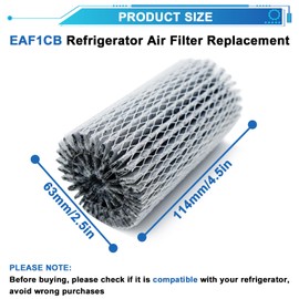 DDBSUN 2 Pack Refrigerator Air Filter, Compatible with Frigidaire EAF1CB, Frigidaire Pure Air Filter Replacement.