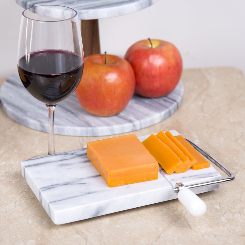 Creative Home Natural Marble Slicer Cheese, Butter Cutter with Replacement