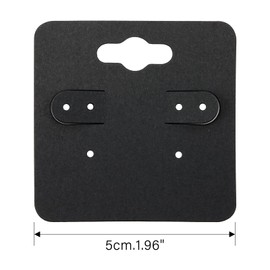 joycraft 100Pcs Black Earring Display Holder Cards, 2x2 Inch Blank Paper Cards with 6 Holes, Jewelry Display Cards for Selling, Hanging Earring, DIY Crafts, Retail