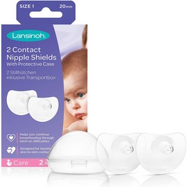 Lansinoh Contact Nipple Shields with Case (20mm - Medium)