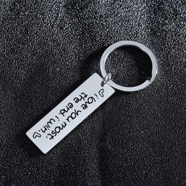 BESPMOSP I Love You More Keyring Husband Keyring Couples Keyrings I Love You Keyring Wedding Gifts Valentine Day Gifts for Boyfriend Girlfriend Husband Wife Gifts