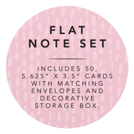 Graphique Flat Note Cards - Musical Stationery Cards with Matching Envelopes and Display Box - Blank Decorative Cards Make Perfect Gifts for Music Lovers - 50 Pack (NT1155MB)