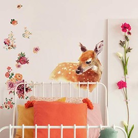 RoomMates RMK4307SLM Watercolor Fawn Giant Nursery Peel and Stick Wall Decals