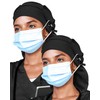 Gorra de trabajo con forro de satén con botón para