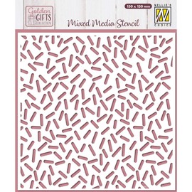 Nellie's Choice Confetti-Reusable Stencil for Crafts of 5.9 x 5.9 (15 x 15 cm) -Scrapbooking, Cardmaking and Other Papercrafts, White