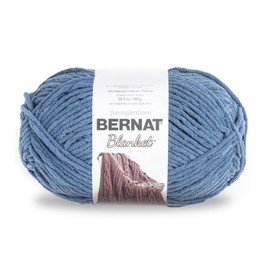 Bernat Blanket Country Blue Yarn - Paquete de 2 300 g/10.5 oz - Poliéster - 6 súper voluminosos - 220 yardas - Tejer/Crochet