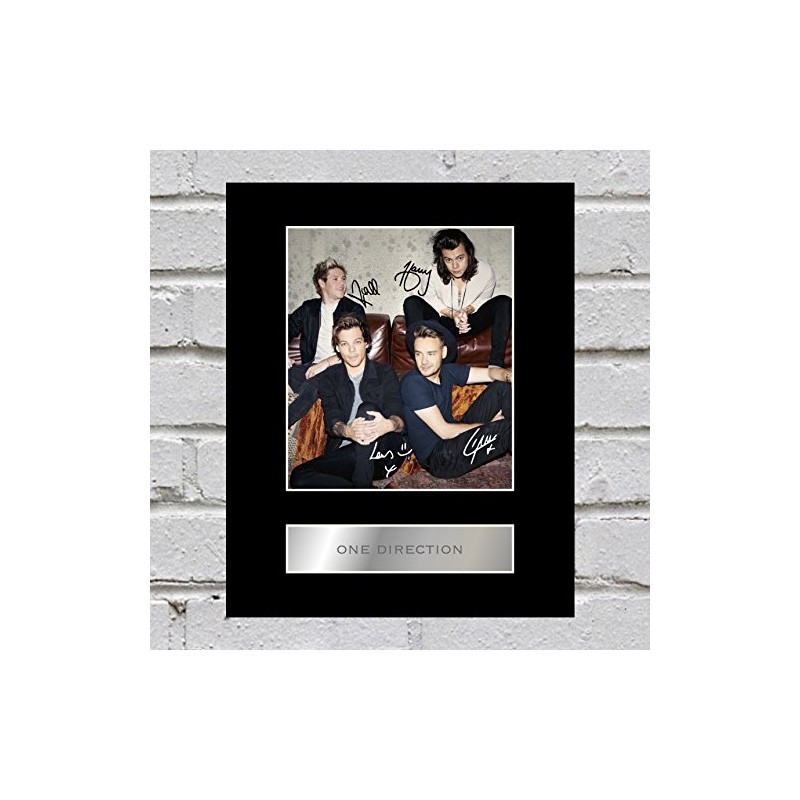 One Direction Signed Mounted Photo Display