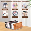LELE LIFE Acrylic Mail Organizer for Desk, 5 Compartments Thick