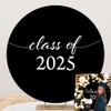 OERJU Class of 2025 Round Backdrop Cover 7.5x7.5ft Black Graduation