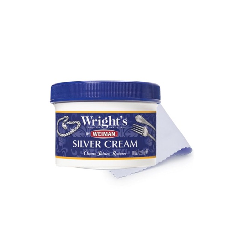 Wright's Silver Cleaner and Polish Cream - 237ml with Polishing