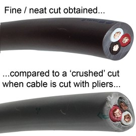 ENGINEER pk-51 Heavy Duty Cable Shears/Wire Cutters (Larger Version) for Clean Cutting of Thick Electrical Cable, Coax & Nylon Rope etc. Made in Japan, Green, 212 mm
