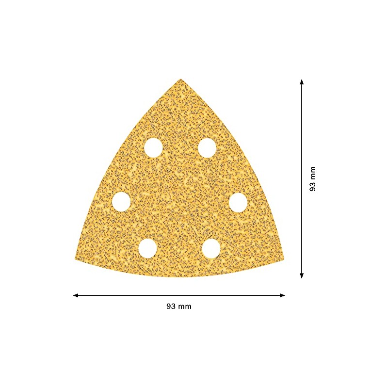 Bosch Professional 5x Expert C470 Sandpaper (93x93 mm, Grit 40,