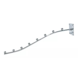 Exhivit Blister Cascada Curva Cromo De Pared P/ropa , Blusas 1 Pz