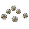 NOVICA Floral Ceramic Nickel Plated Brass Cabinet Knobs, Multi Color,