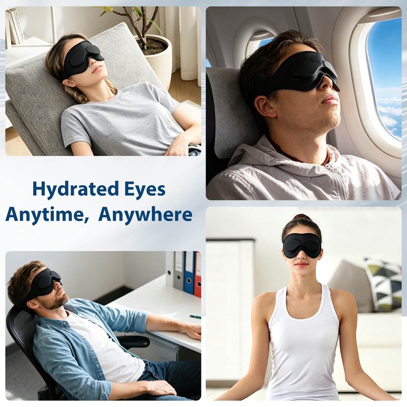 Sleep Masks Designed to Relief Dry Eyes, Upgraded 3D Silicone