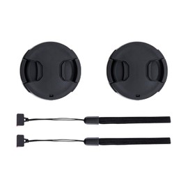 2-Pack 46mm Front Lens Cap Cover with Deluxe Cap Keeper for Nikon Z30 Z50 Z50II Z fc Zfc with Z DX 16-50mm Kit Lens for Panasonic G7 with Lumix 14-42mm Kit Lens and More Lenses with 46mm Filter Thread