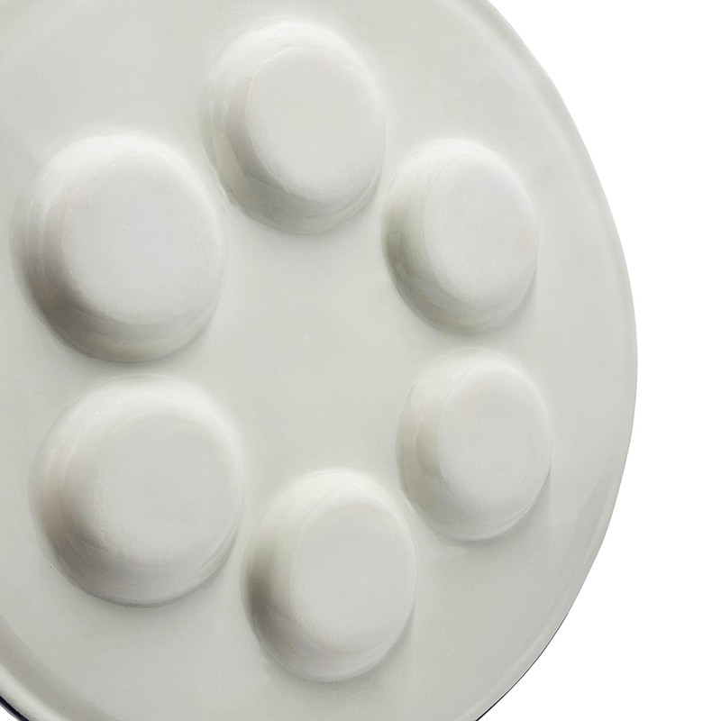 The Dreidel Company Ceramic Seder Plate Renaissance Design Passover Plate,