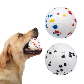 Paniparu Shiro-chan & Mooo-san Dog Toy Chew Ball, Durable Max, Durable, Lack of Exercise, Stress Relief, Dog Ball, Long Hold, Pack of 2
