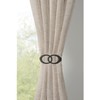 GARDINIA Black Metal Infinity Magnetic Tie Back Curtain Tiebacks for