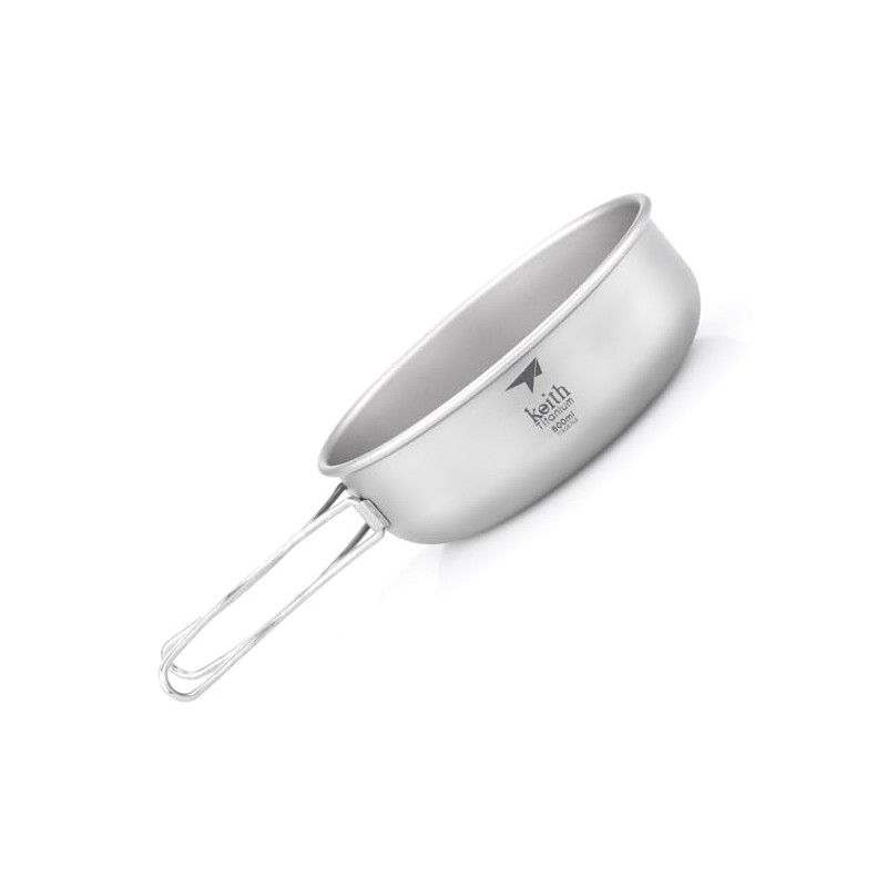 Keith Ti5325 Titanium Bowl with Folding Handle
