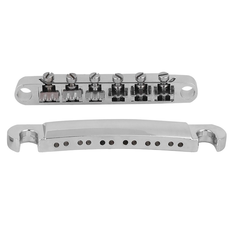 Electric Guitar Bridge Full Set 12 String Zinc Alloy Silver