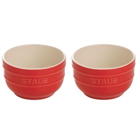 STAUB Ceramics Prep Bowl Set, 2-piece, Cherry