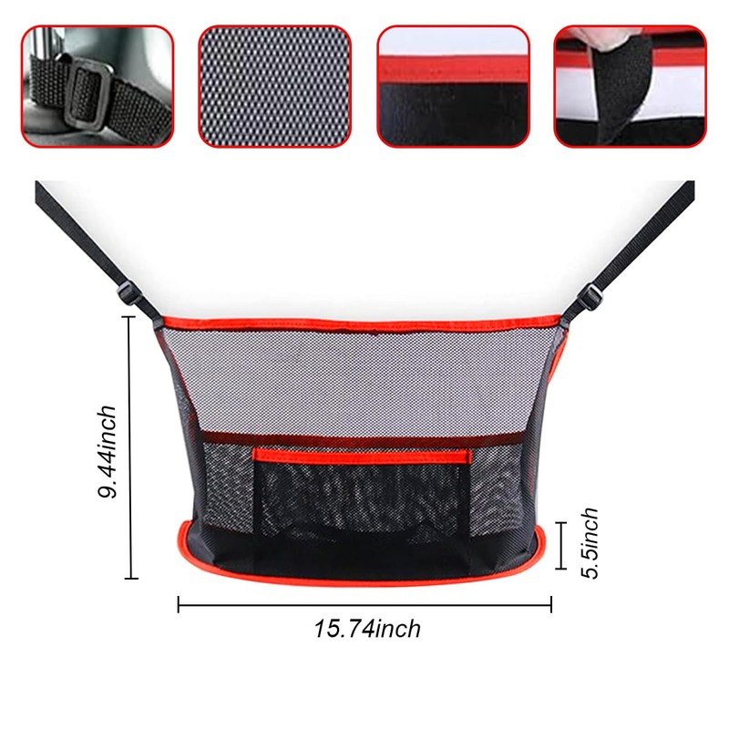 GLSOWEE Handbag Holder for Car, Auto Net Pocket Purse Holder