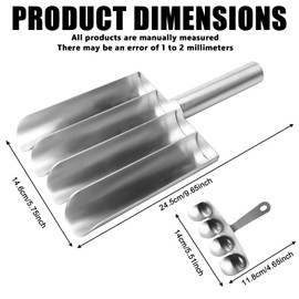 Meatball Shaper with Cutting Spade, Kitchen Three Tubes Chopping Balls Shaper with Long Handle, Stainless Steel Triple Meatball Maker for Quick Cooping Meatballs Fish Balls