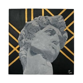Cuadro Decorativo Moderno Pintura en lienzo canva EL DAVID DE MIGUEL ANGEL Pintado a Mano cuadro para decoración del hogar listo para colgar Cuadro de